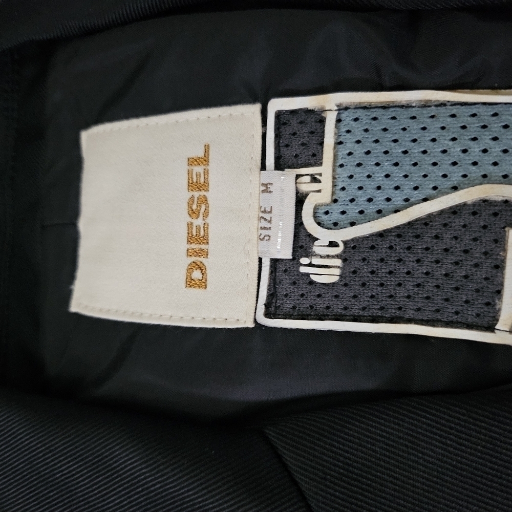 Diesel black jacket with shoulder studs NWT - Picture 6 of 12